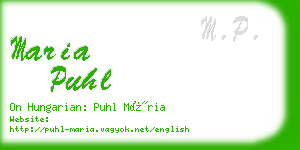 maria puhl business card